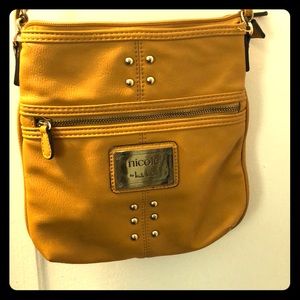 Nicole Miller yellow crossbody